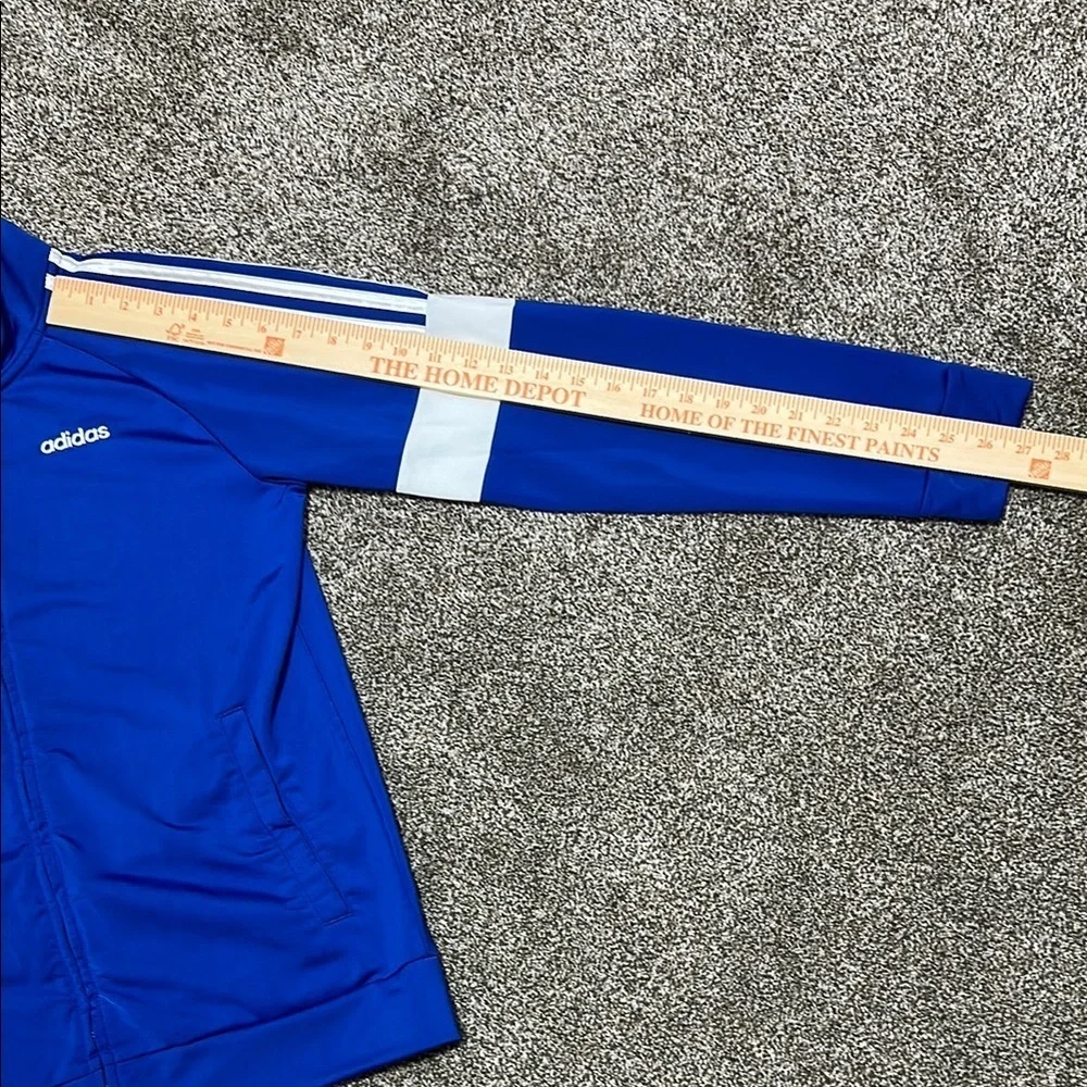 Adidas Royal Blue Track Jacket with White Stripes kids youth 14/16